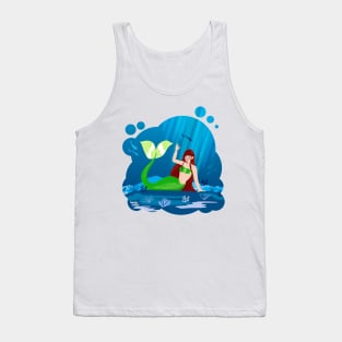 Greeting a Mermaid Tank Top